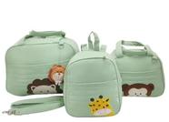 Bolsa maternidade bebê kit 3 peças Safari Verde impermeável Bolsa maternidade bebê kit 3 peças Safari Verde impermeável