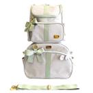 Bolsa maternidade Laços c/Mochila em Linho Sintético Luxo Cor:Bege c/ Verde-Oliva Bolsa maternidade Laços c/Mochila em Linho Sintético Luxo Cor:Bege c/ Verde-Oliva