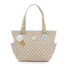 Bolsa Maternidade Lequiqui Escocesa Colour Lateral - Xadrez Cru c/ Azul