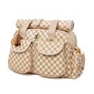 Bolsa Maternidade Lequiqui Escocesa Grande - Xadrez Cru