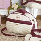 Bolsa Maternidade Puppi Coroa Palha e Bordô G