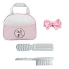 Bolsa Maternidade Rosa com Pentinho e Escovinha para Boneca Bebê Reborn