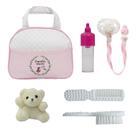 Bolsa Maternidade Rosa Com Pentinho E Escovinha Para Boneca