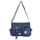 Bolsa mensageiro casual de lona, ombro, grande capacidade, masculina