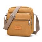 Bolsa mensageiro de lona para homens, tiracolo compacto de várias camadas