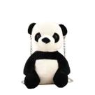 Bolsa mensageiro de ombro Furry Panda Daily Cross Body Satchel