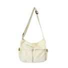 Bolsa mensageiro GAXOS Aesthetic Vintage White Canvas Feminina