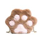 Bolsa Messenger Bear Paw Anime Plush para crianças de 2 a 10 anos