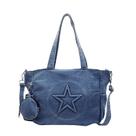 Bolsa Messenger, bolsa tiracolo jeans de grande capacidade