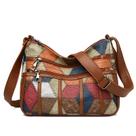 Bolsa Messenger Colorblock Soft PU de couro 27x11x19cm Bolsa Messenger Colorblock Soft PU de couro 27x11x19cm