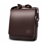 Bolsa Messenger de couro para homens, bolsa tiracolo elegante