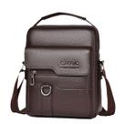 Bolsa Messenger de couro para homens impermeável 21x6x24cm
