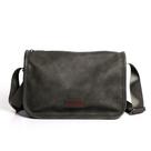 Bolsa Messenger de couro PU compacta de ombro transversal 27x13x20cm
