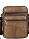 Bolsa Messenger de couro PU premium para homens - 16x5x19cm