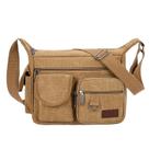 Bolsa Messenger de lona para homens com design casual com vários bolsos