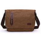 Bolsa Messenger de lona para homens grande 34x10x30cm preta