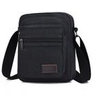 Bolsa Messenger de lona para homens leve 270g 25x20x5cm preta