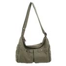 Bolsa Messenger de lona vintage para mulheres e homens 37x18x24cm