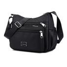 Bolsa Messenger de nylon impermeável preta