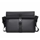 Bolsa Messenger em couro PU impermeável para homens - preta