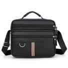 Bolsa Messenger em couro PU para homens compacta 24x9x19cm