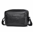 Bolsa Messenger em couro PU resistente à água para homens 25x10x16cm
