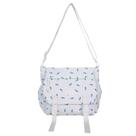 Bolsa Messenger em tela de estilo coreano com estampa floral Bolsa Messenger em tela de estilo coreano com estampa floral