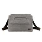 Bolsa Messenger em tela de estilo coreano para homens 35x2x26cm cinza