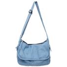 Bolsa Messenger, jeans lavada para mulheres, estilo vintage coreano Bolsa Messenger, jeans lavada para mulheres, estilo vintage coreano