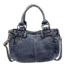 Bolsa Messenger, jeans lavada vintage, bolsa tiracolo casual