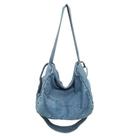 Bolsa Messenger Jeans para mulheres, casual, de ombros grandes, tiracolo