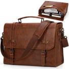 Bolsa Messenger RAINSMORE Impermeável 17 Polegadas - Couro Vintage