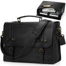 Bolsa Messenger RAINSMORE Impermeável em Couro Vintage de 17 polegadas