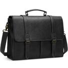 Bolsa Messenger RAINSMORE para homens em couro impermeável de 15,6"