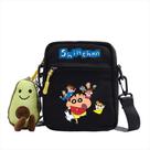 Bolsa Messenger Shins Chans Anime para crianças em tela 14x5x18cm