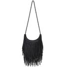 Bolsa Messenger Trendy Fringe em couro macio 18x5x19.5cm