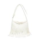 Bolsa Messenger vintage com franjas de couro para mulheres