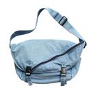 Bolsa Messenger Vintage Lavada em Jeans para Mulheres