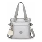 Bolsa Metalizada Feminina Mochila Estilosa Nylon Resistente Reforçada Multifuncional Ziper Bolsos