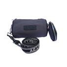 Bolsa mini bag alça ombro e transversal estilo cilindro com porta-moedas impermeável