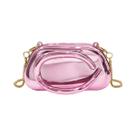 Bolsa Mini Clutch Com Fecho De Metal Dourado Para Mulheres, Bolsa De Ombro Com Corrente Para Festas