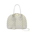 Bolsa Mini Pequena Ombro Mão Vertical Design Concha Couro PU