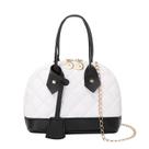 Bolsa Mini Pequena Ombro Mão Vertical Design Concha Couro PU Bolsa Mini Pequena Ombro Mão Vertical Design Concha Couro PU