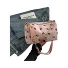 Bolsa Mini Transversal De Corduroy Com Estampa De Morango, Estilo Fresco E Moderno, Bolsa De Ombro
