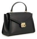 Bolsa MK Preta Com Detalhes Dourado