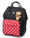 Bolsa mochila bebê maternidade bh travel impermeável bolinhas brancas