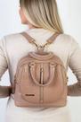 Bolsa mochila de couro croco 3 em 1 Marina