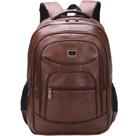Bolsa Mochila de Couro Universitária Unissex Grande Reforçada Cabo de Aço Grande