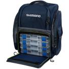 Bolsa mochila de pesca shimano back pack xl 25l - c/ 4 estojos lugb15 para iscas - carretilhas - apetrechos