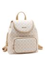 Bolsa Mochila Feminina Chenson 8485523 Monograma Baby Urso Cor:Bege